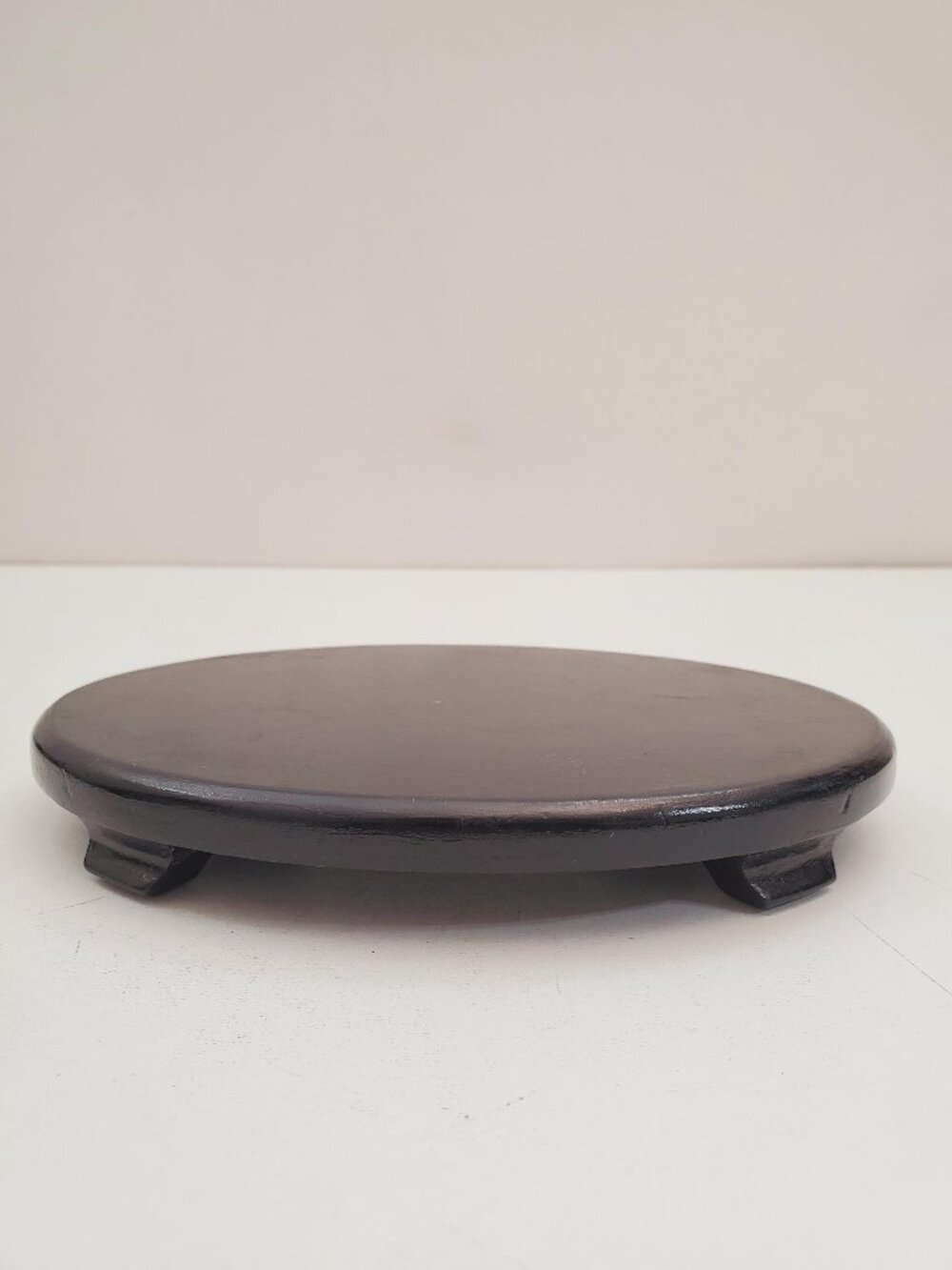 vintage Oval base for pot,figurine, Vase base,Oriental darkbrown base,base for